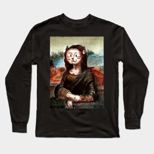 Kitty Mona Lisa Long Sleeve T-Shirt